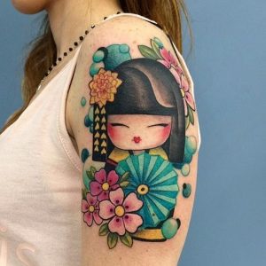 geisha arm tattoos