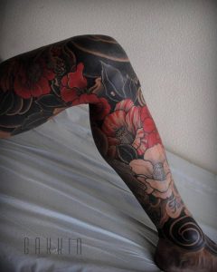 tattoo leg japanese women