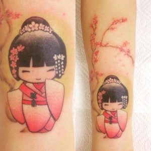 Geisha Forearm Tattoo