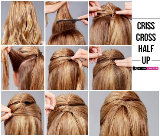 step by step half-tailed hairstyle