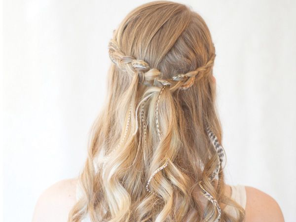 half-up hairstyles with curls
