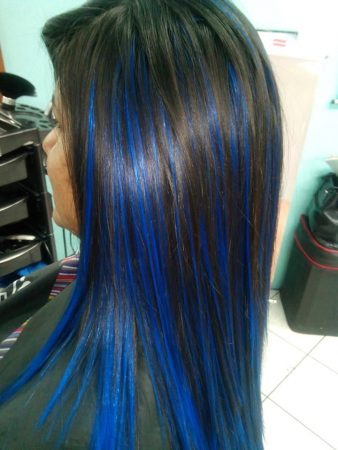pastel blue highlights