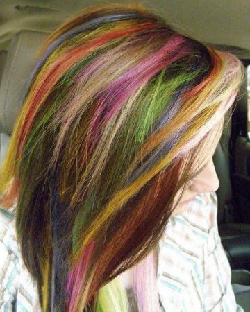 fancy colored highlights