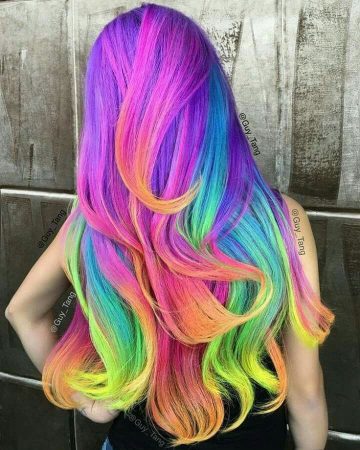 rainbow colored highlights