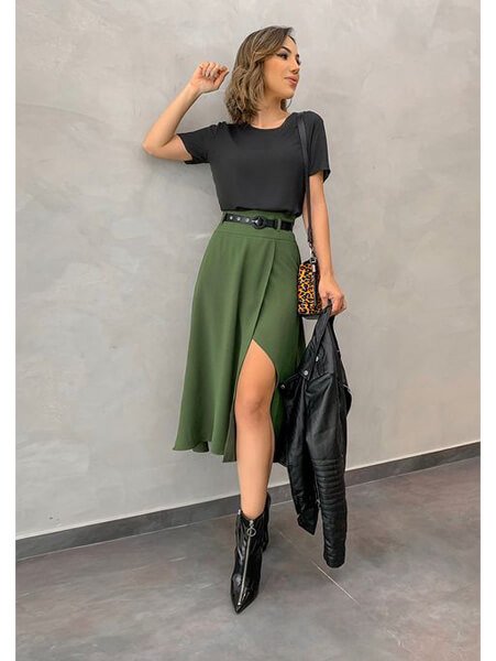 Looks With Midi Skirt 