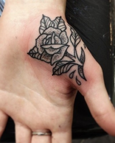 Rose Tattoos on the Hand