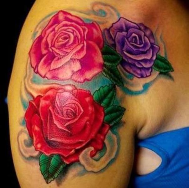Rose Shoulder Tattoos