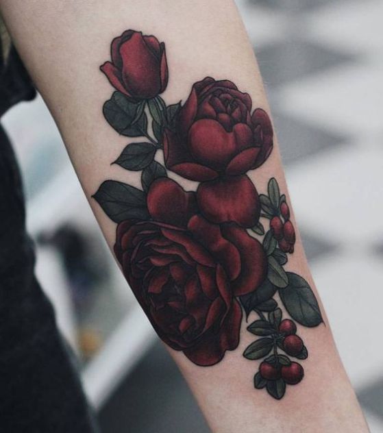 tattoos-of-roses-on-the-arm 