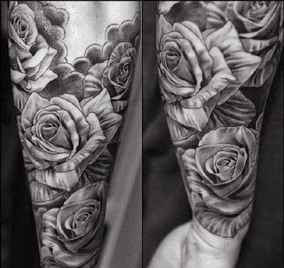 tattoos for men of roses on the arm
