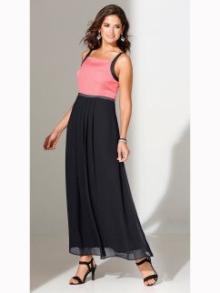 long-bicolor-party-dress-with-coral-black-rhinestones 