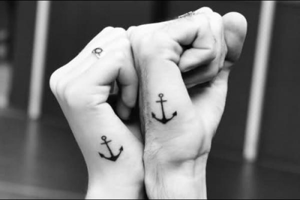 tattoo-for-couples-with-anchor-shape 