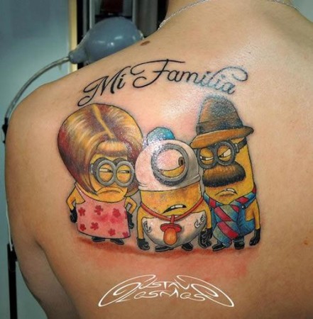 my-family-tattoo-of-minions 