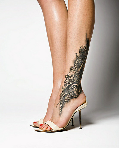 leg and foot tattoo