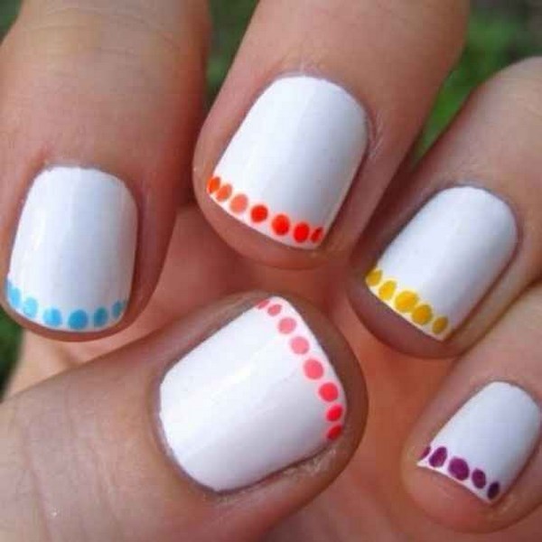 nails decorated with dots