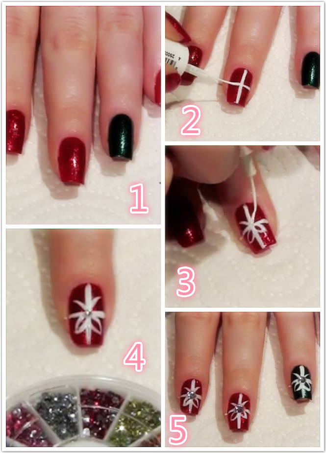 Christmas nail decoration