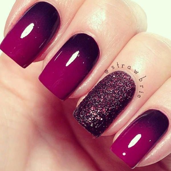 degraded purple nails images