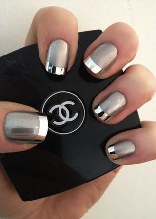 french mirror decorated nails