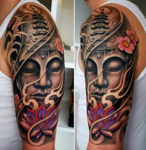 japanese temple tattoo