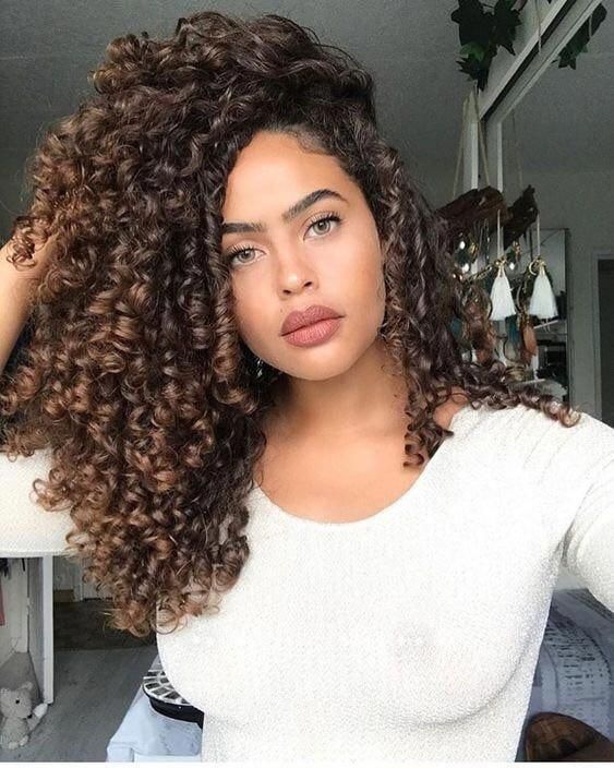 loose hair with curls