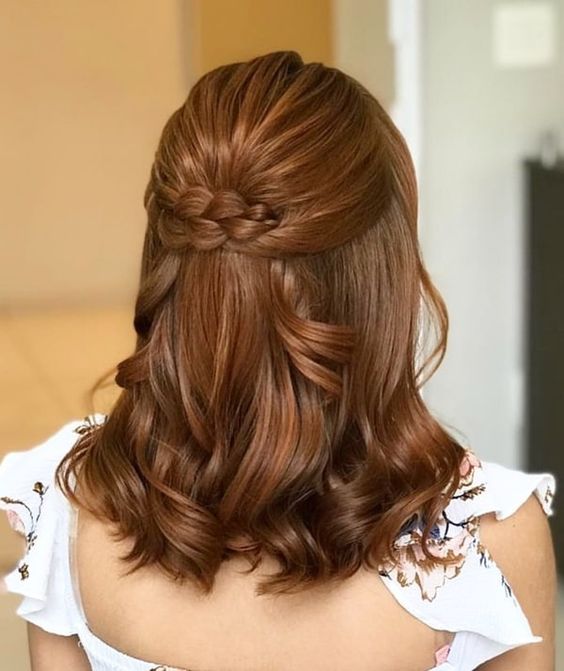 hairstyle for prom party for short hair with braid