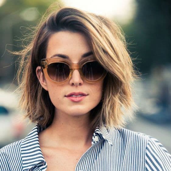 short haircut with glasses