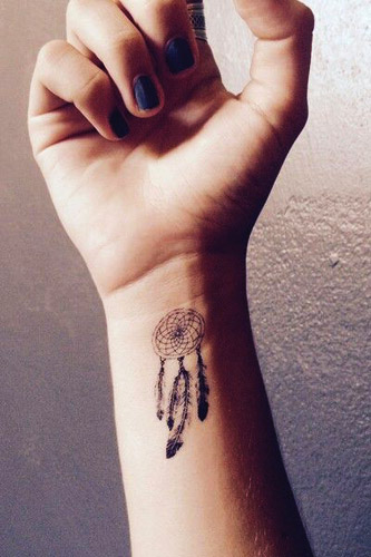 dreamcatcher wrist tattoos 5