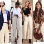 look with cream pants