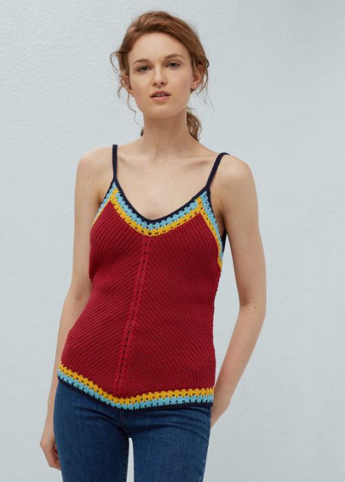modern and retro crocheted muscle