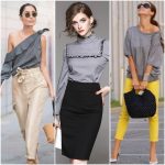 outfit with gray blouses