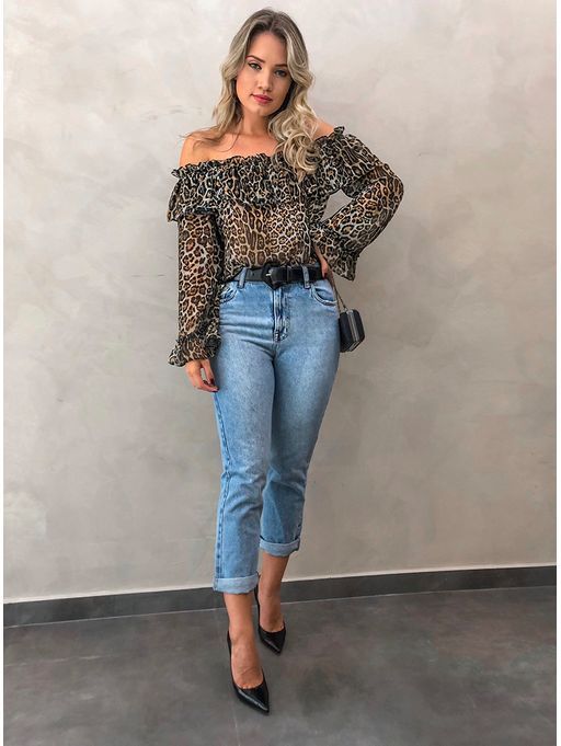 animal print jeans