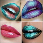 metallic glitter lips