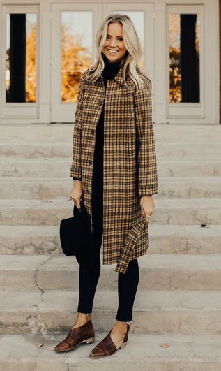 look for the office with long plaid jacket