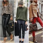 Formal and informal casual outfits with leather pants for women