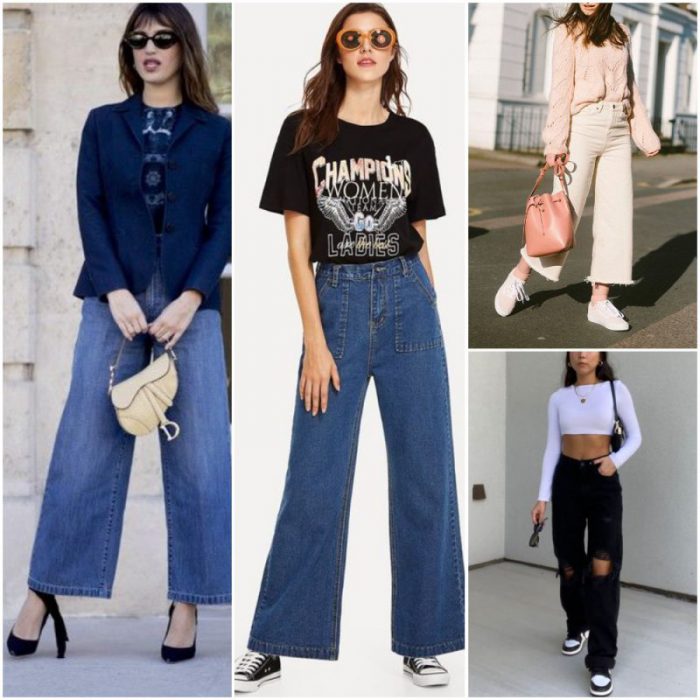 How to wear wide jeans - Women's Outfits - Trendy Queen : Leading ...