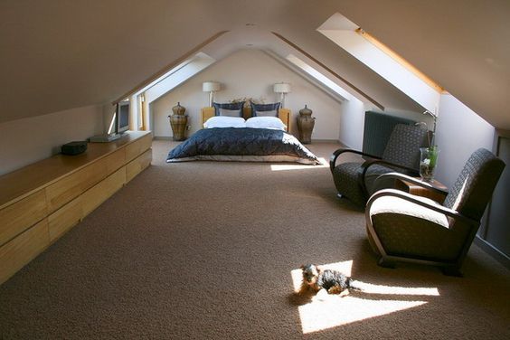 large room in the loft