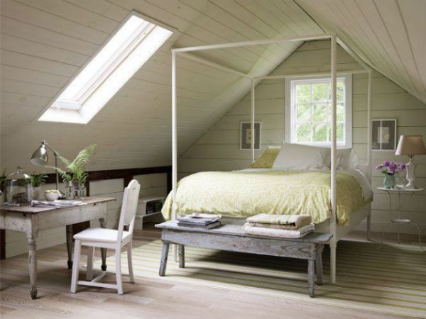 loft in bedroom with double bed