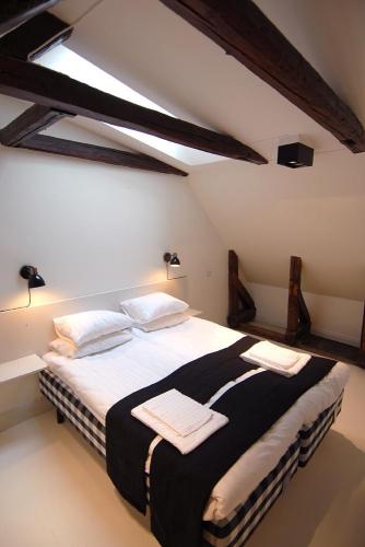 double bed in a small loft