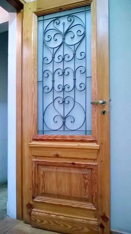 classic solid wood door with glass