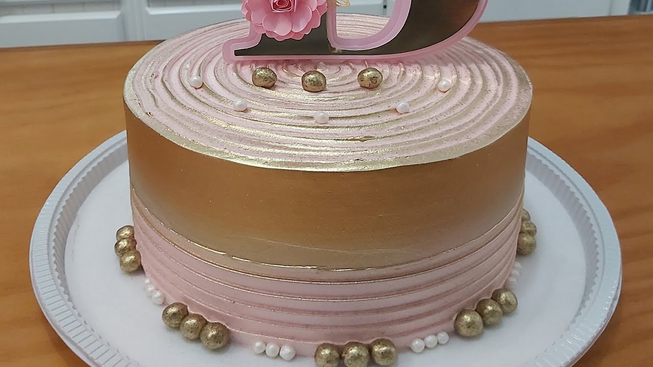 rosé gold cake