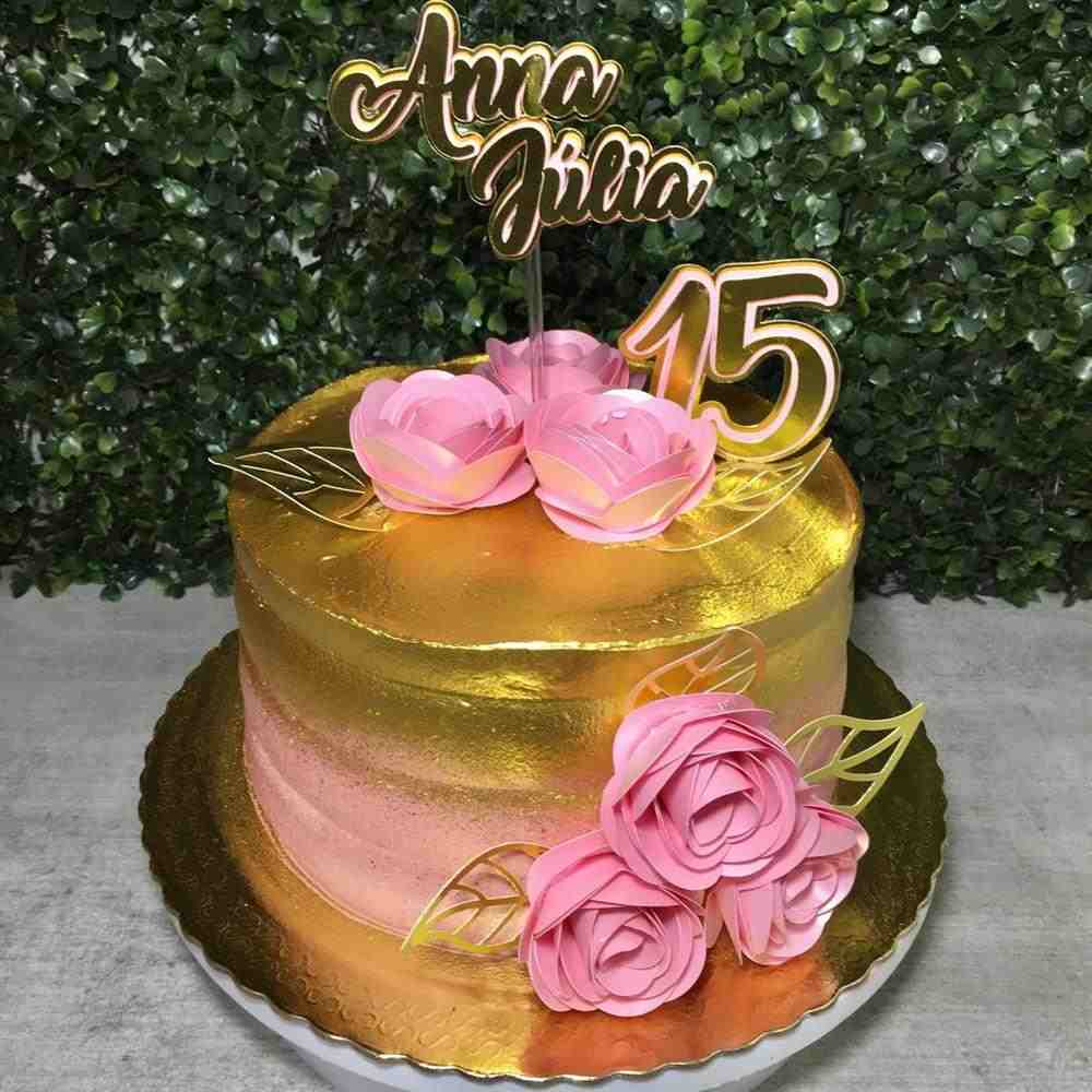 rosé gold cake