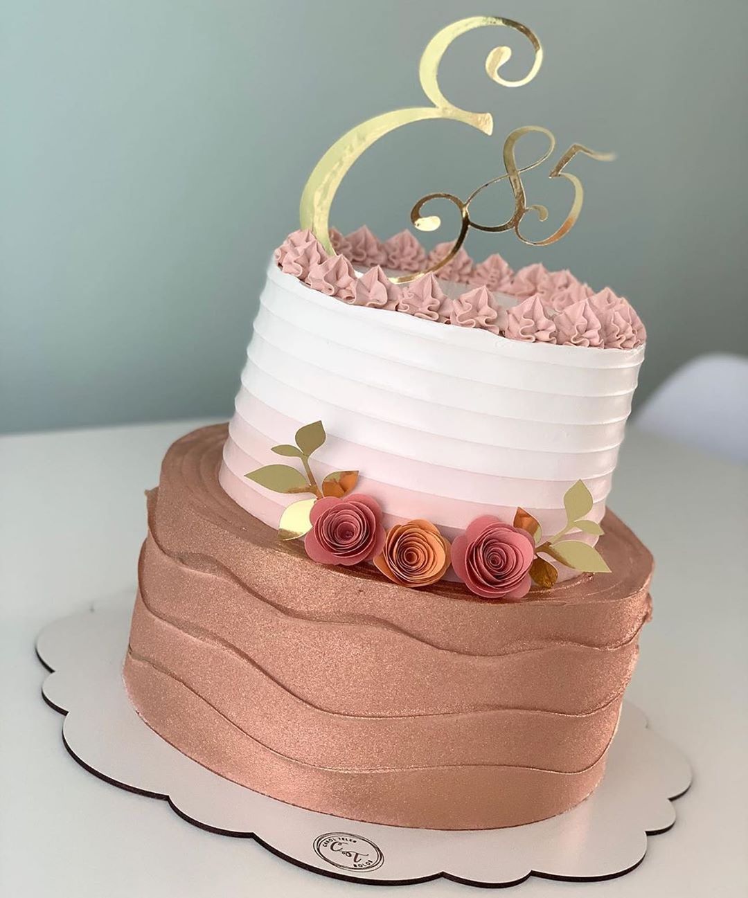 Rosé Gold Cake 2 Floors