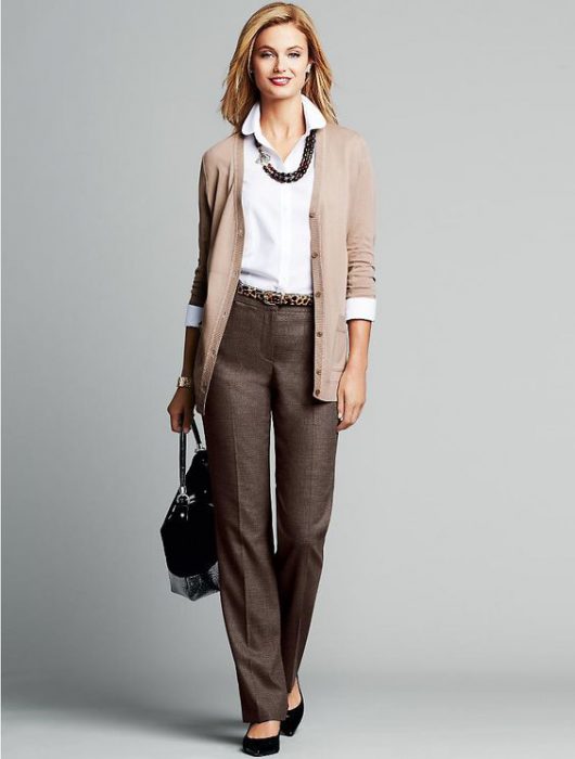 cardigan shirt and dress pants 1