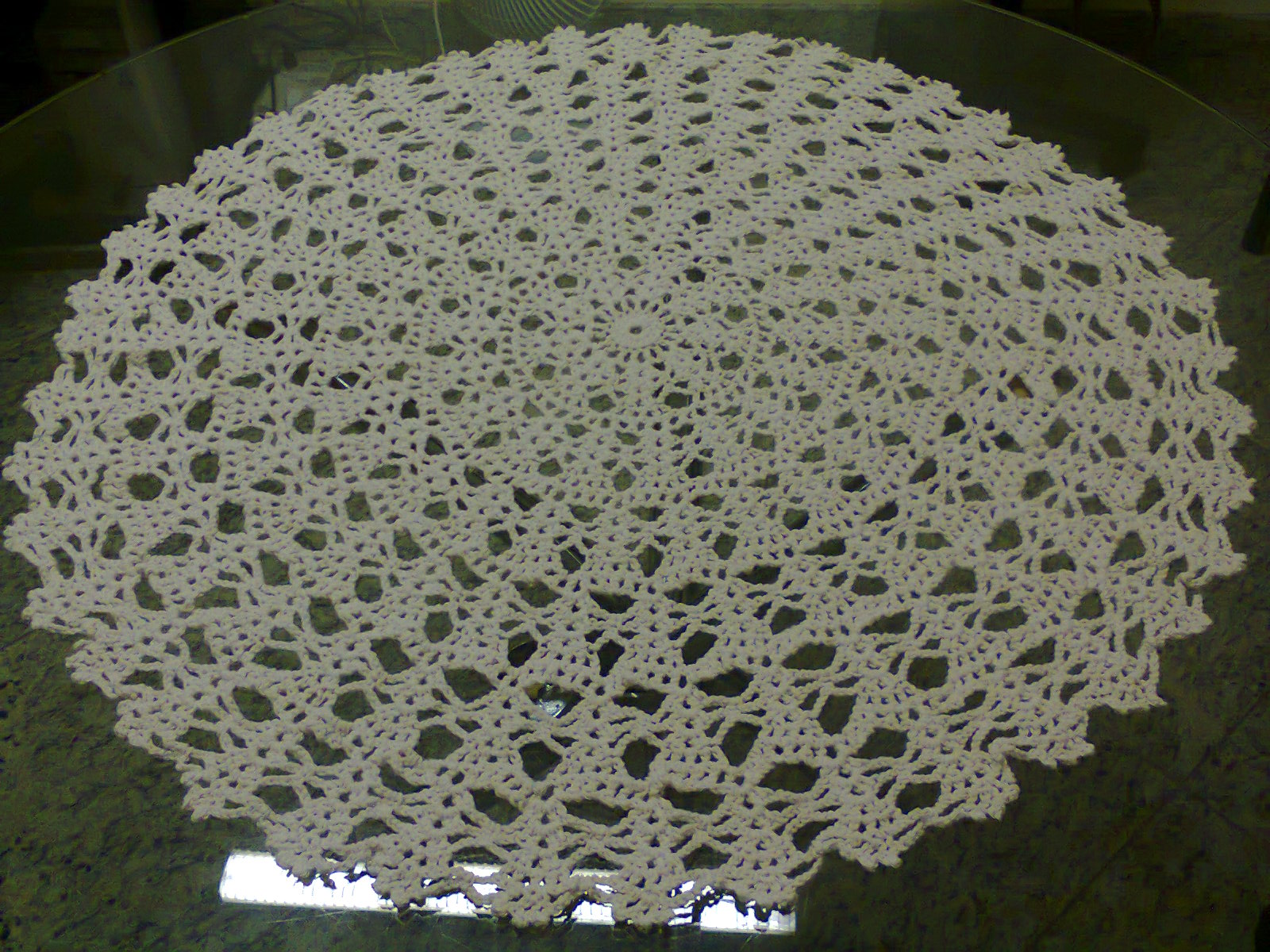 White American Crochet Towel