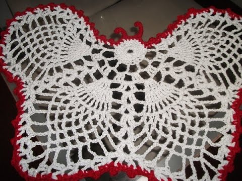 Butterfly Crochet Towel