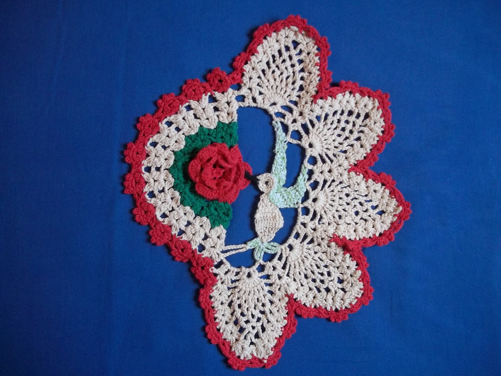 Crochet Hummingbird Towel