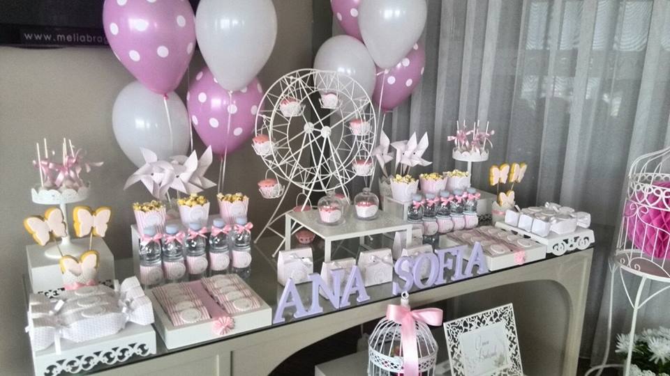 Decoration with balloons at christening