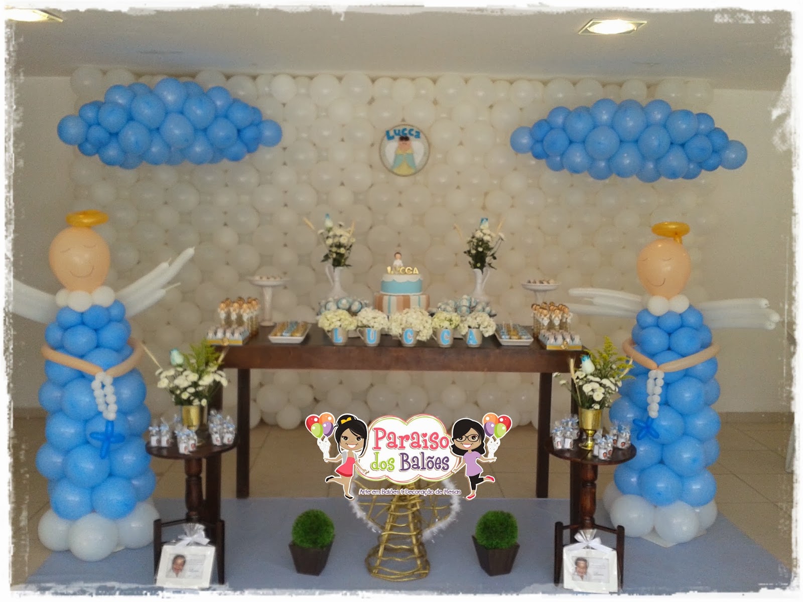 Decoration with balloons at christenings