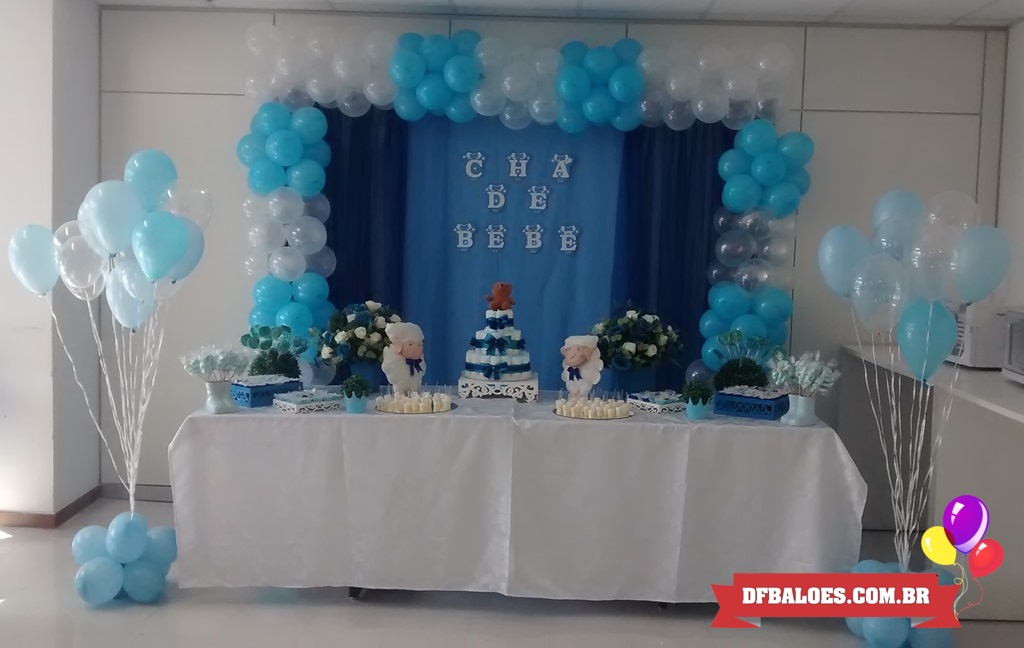 blue baby shower decoration