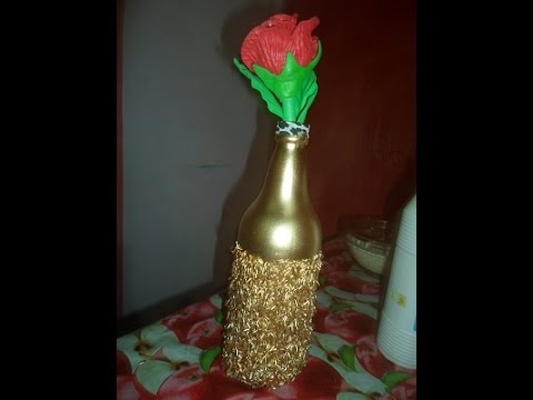 Bottles decorated with rice