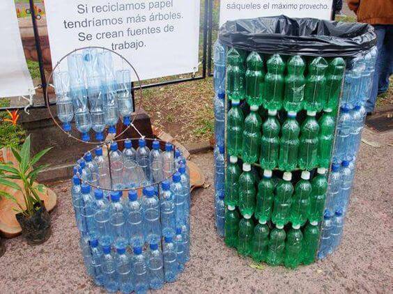 crafts with pet bottle of mineral water